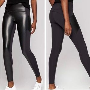 Athleta leather leggings size small
